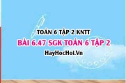 Bài 6.47 SGK Toán 6 tập 2 Kết nối tri thức